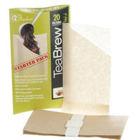 Picture of a 20 pack of tea brew unbleached paper filters